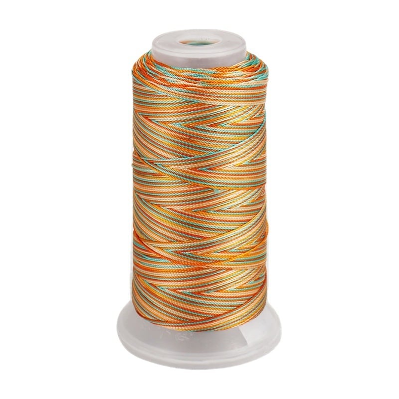 Rankų darbo segmentiškai dažyta pynimo virvė, daugiasluoksnis siūlas, 3/6/12/18/24 siūlai