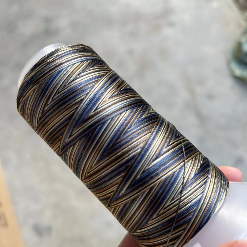 Rankų darbo segmentiškai dažyta pynimo virvė, daugiasluoksnis siūlas, 3/6/12/18/24 siūlai