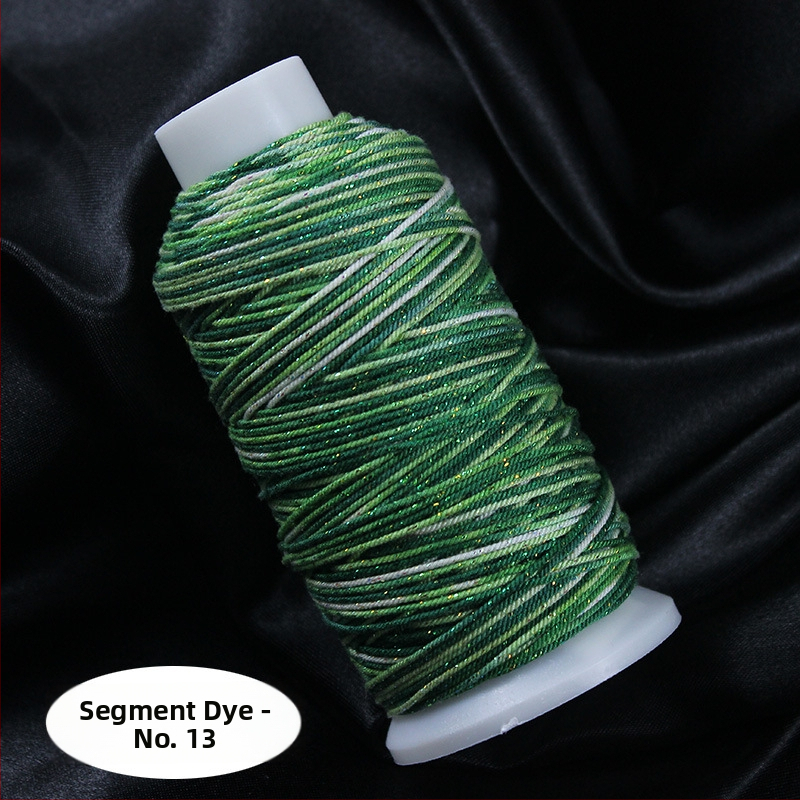 Gradientiškai dažytas medvilninis siūlas su auksine siūle, rankomis mezgta DIY papuošalų virvė (Medžiaga: medvilninis siūlas + poliesteris + auksinė siūlė; Apdorojimo technologija: rankų mezgimas; Kilmė: Jinhua; Stilius: originalus dizainas)