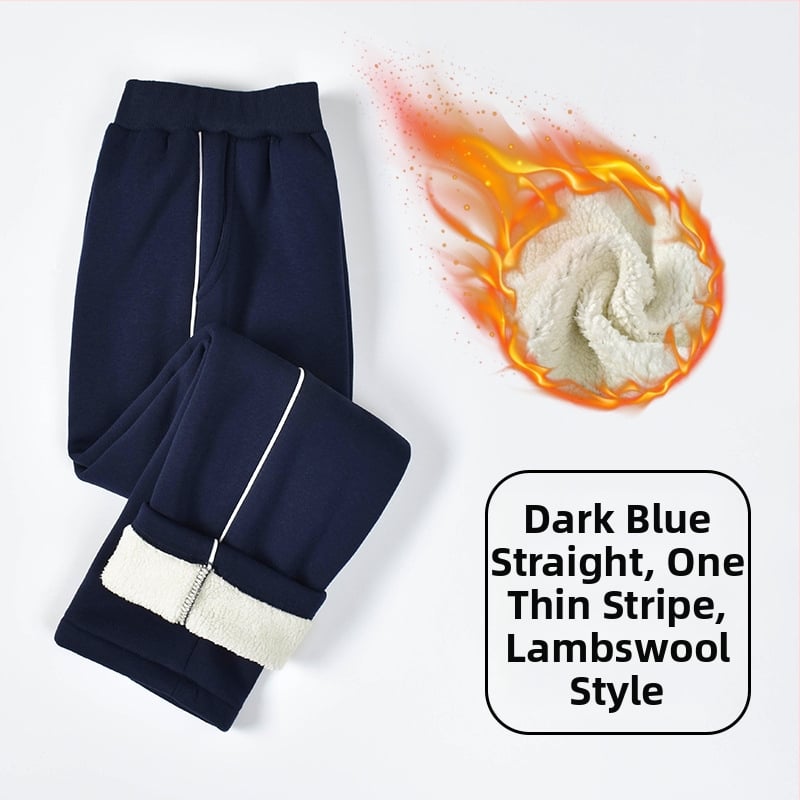 Vaikų mokyklinės kelnės su dryžiais, koledžo stiliaus, medvilnės-poliesterio mišinys, unisex, vidurio juosmens