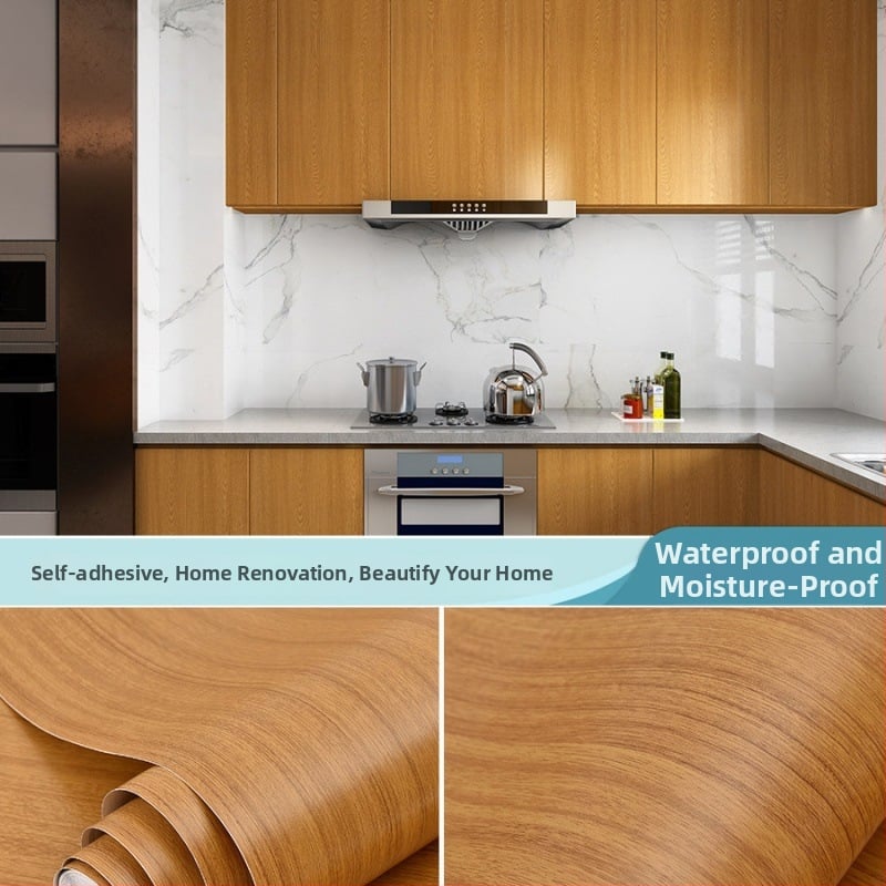 Savarankiškai klijuojama medžio rašto tapetė stalams, durims ir spintelėms