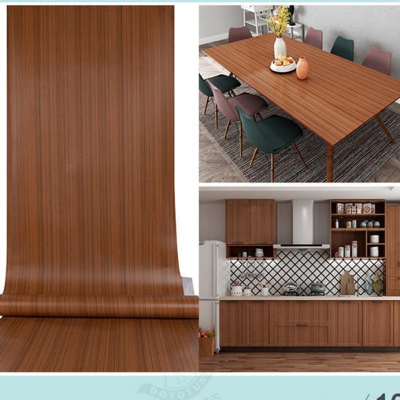 Savarankiškai klijuojama medžio rašto tapetė stalams, durims ir spintelėms