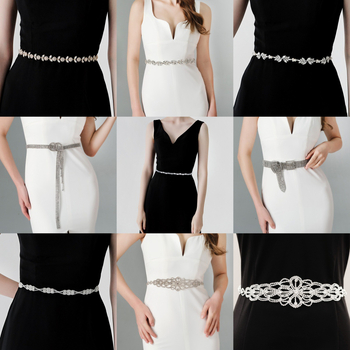 Centură metalică pentru talie cu lanț din cristale în formă de gheară, cataramă din aliaj, lățime sub 2 cm, accesoriu pentru rochia de mireasă