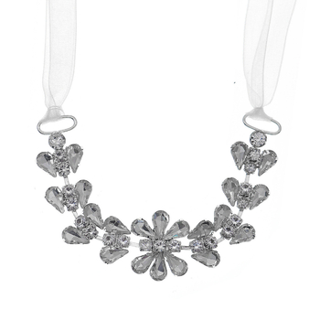 Centură metalică pentru talie cu lanț din cristale în formă de gheară, cataramă din aliaj, lățime sub 2 cm, accesoriu pentru rochia de mireasă