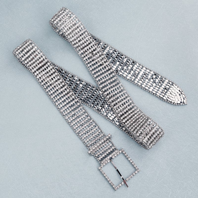 Centură metalică pentru talie cu lanț din cristale în formă de gheară, cataramă din aliaj, lățime sub 2 cm, accesoriu pentru rochia de mireasă