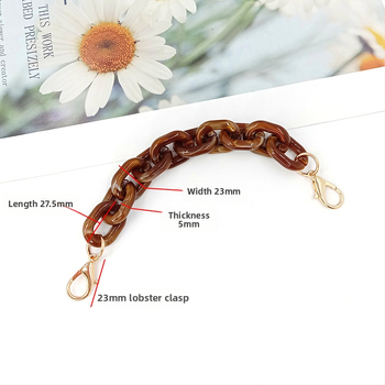 Koti õlarihm akrüülketiga, mudel DL-1126, õla/ristkoti rihm, kevad 2025, tänavustiil