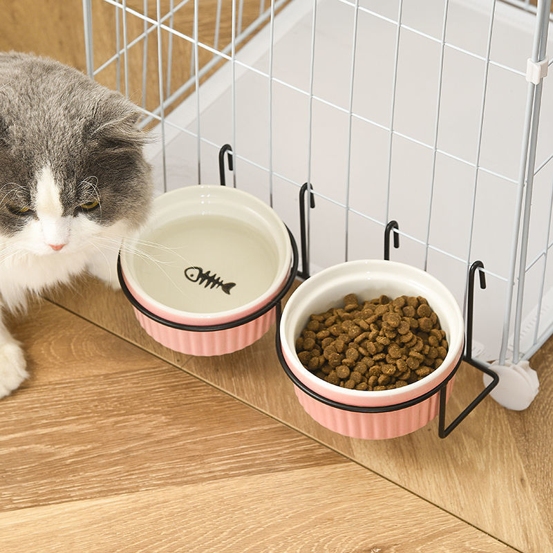 Keraamiline kasside toidukauss – Materjal: keraamika; Mõeldud kassidele; Lemmikloomade toidutarvikud