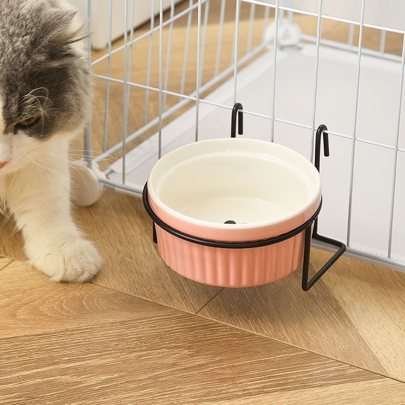 Keraamiline kasside toidukauss – Materjal: keraamika; Mõeldud kassidele; Lemmikloomade toidutarvikud