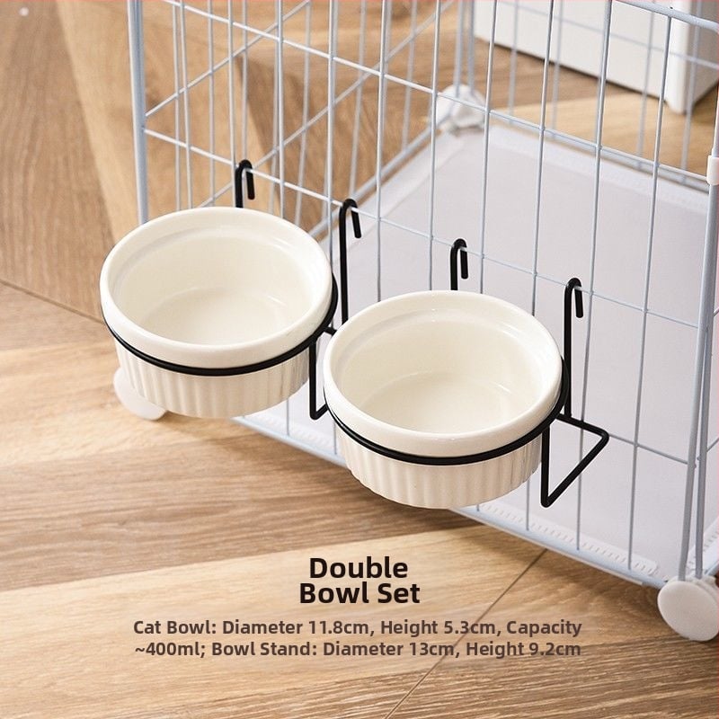 Keraamiline kasside toidukauss – Materjal: keraamika; Mõeldud kassidele; Lemmikloomade toidutarvikud