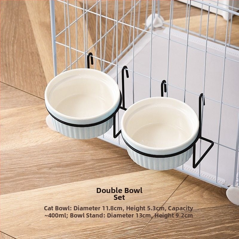 Keraamiline kasside toidukauss – Materjal: keraamika; Mõeldud kassidele; Lemmikloomade toidutarvikud