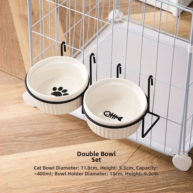 Keraamiline kasside toidukauss – Materjal: keraamika; Mõeldud kassidele; Lemmikloomade toidutarvikud