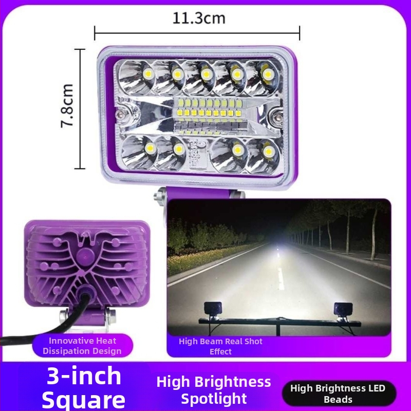 Proiector LED pentru vehicule | înaltă luminozitate, 12-80V, 3-15W, corp din aliaj de aluminiu/PC, pentru mașini, camioane, excavatoare, utilaje de construcții, stivare și motociclete electrice