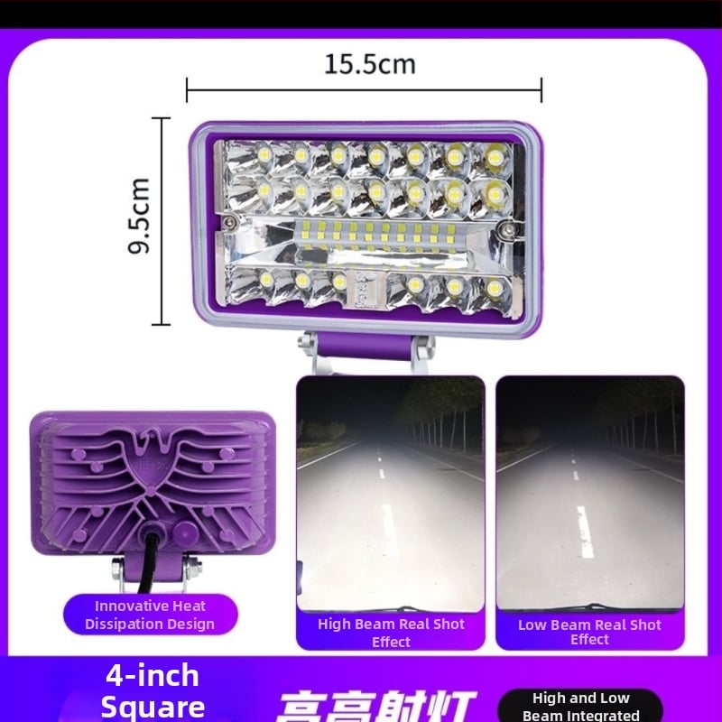 Proiector LED pentru vehicule | înaltă luminozitate, 12-80V, 3-15W, corp din aliaj de aluminiu/PC, pentru mașini, camioane, excavatoare, utilaje de construcții, stivare și motociclete electrice