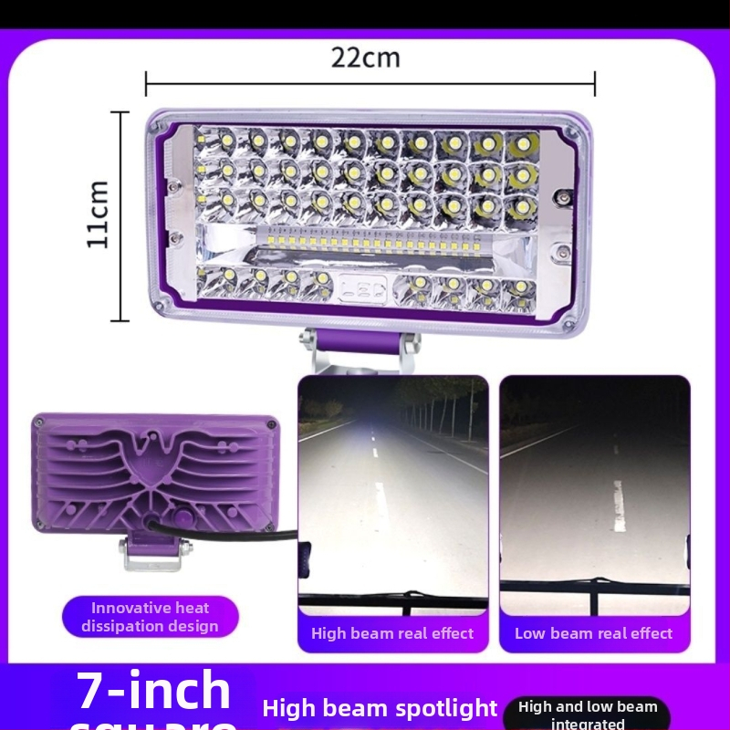 Proiector LED pentru vehicule | înaltă luminozitate, 12-80V, 3-15W, corp din aliaj de aluminiu/PC, pentru mașini, camioane, excavatoare, utilaje de construcții, stivare și motociclete electrice