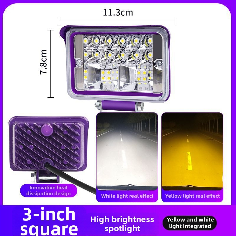 Proiector LED pentru vehicule | înaltă luminozitate, 12-80V, 3-15W, corp din aliaj de aluminiu/PC, pentru mașini, camioane, excavatoare, utilaje de construcții, stivare și motociclete electrice