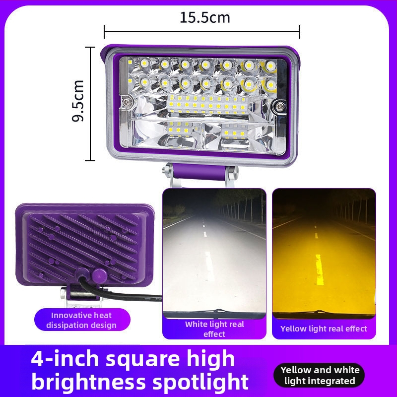 Proiector LED pentru vehicule | înaltă luminozitate, 12-80V, 3-15W, corp din aliaj de aluminiu/PC, pentru mașini, camioane, excavatoare, utilaje de construcții, stivare și motociclete electrice