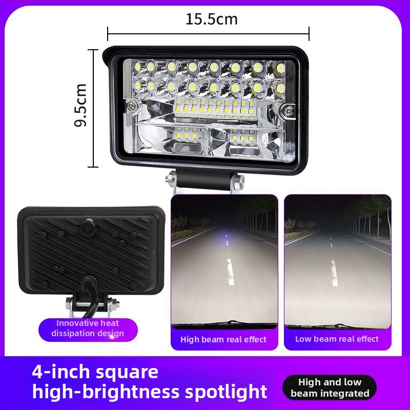 Proiector LED pentru vehicule | înaltă luminozitate, 12-80V, 3-15W, corp din aliaj de aluminiu/PC, pentru mașini, camioane, excavatoare, utilaje de construcții, stivare și motociclete electrice
