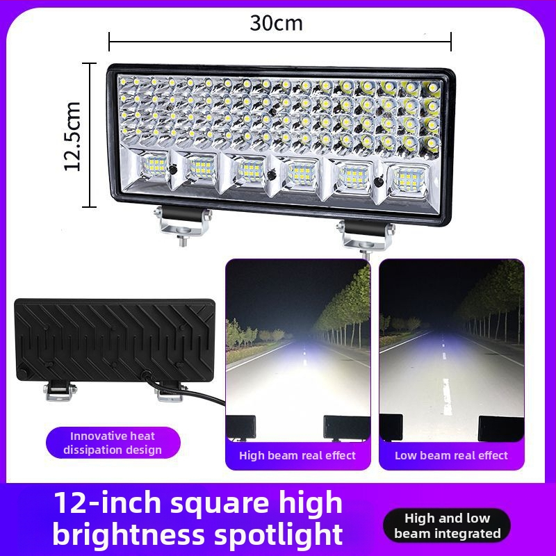 Proiector LED pentru vehicule | înaltă luminozitate, 12-80V, 3-15W, corp din aliaj de aluminiu/PC, pentru mașini, camioane, excavatoare, utilaje de construcții, stivare și motociclete electrice