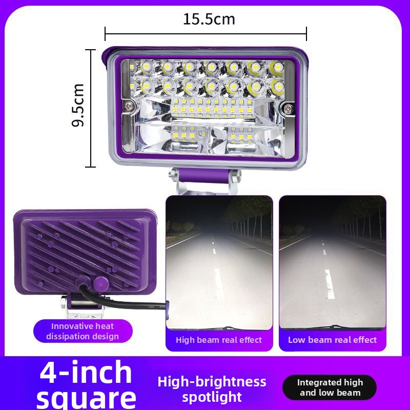 Proiector LED pentru vehicule | înaltă luminozitate, 12-80V, 3-15W, corp din aliaj de aluminiu/PC, pentru mașini, camioane, excavatoare, utilaje de construcții, stivare și motociclete electrice