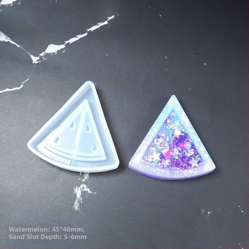 Silicone keychain mold — širdies, žvaigždės, mėnulio ir katės formos UV derva DIY papuošalams