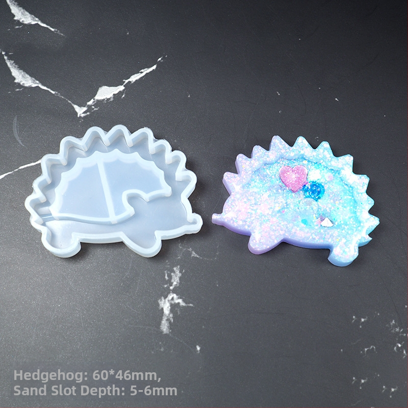 Silicone keychain mold — širdies, žvaigždės, mėnulio ir katės formos UV derva DIY papuošalams