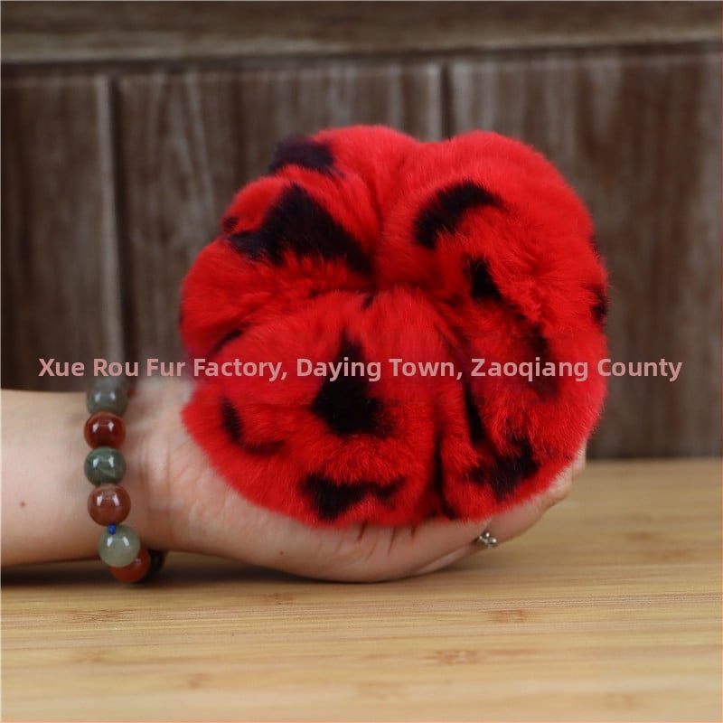 Аксесоар за глава от Rex заешки косъм, ръчно изработено, двоен дизайн за глава и китка, вдъхновено от Япония и Корея, свеж и сладък стил