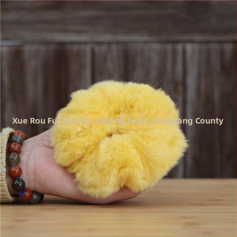 Аксесоар за глава от Rex заешки косъм, ръчно изработено, двоен дизайн за глава и китка, вдъхновено от Япония и Корея, свеж и сладък стил