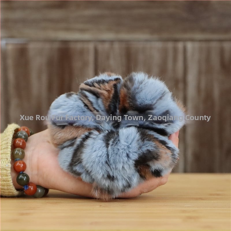 Аксесоар за глава от Rex заешки косъм, ръчно изработено, двоен дизайн за глава и китка, вдъхновено от Япония и Корея, свеж и сладък стил