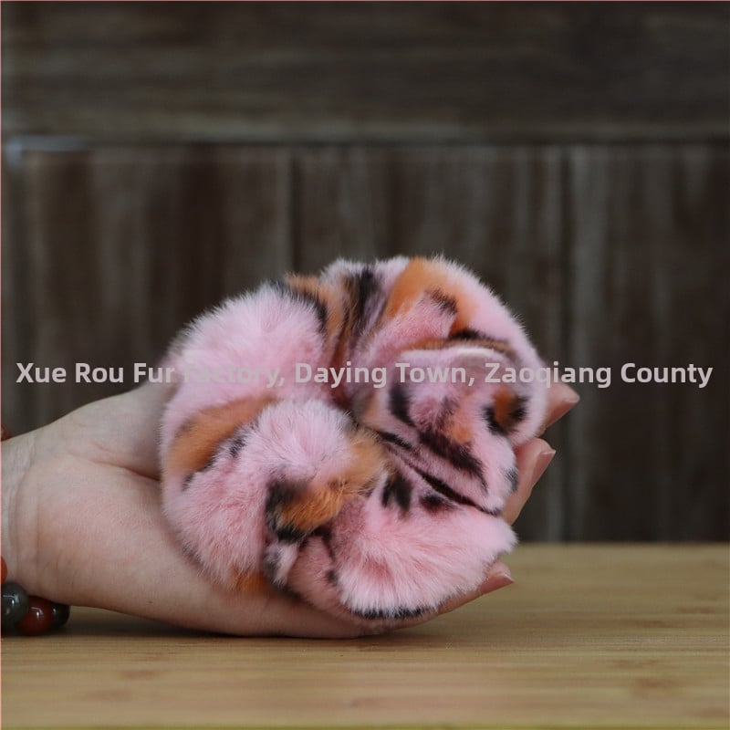 Аксесоар за глава от Rex заешки косъм, ръчно изработено, двоен дизайн за глава и китка, вдъхновено от Япония и Корея, свеж и сладък стил