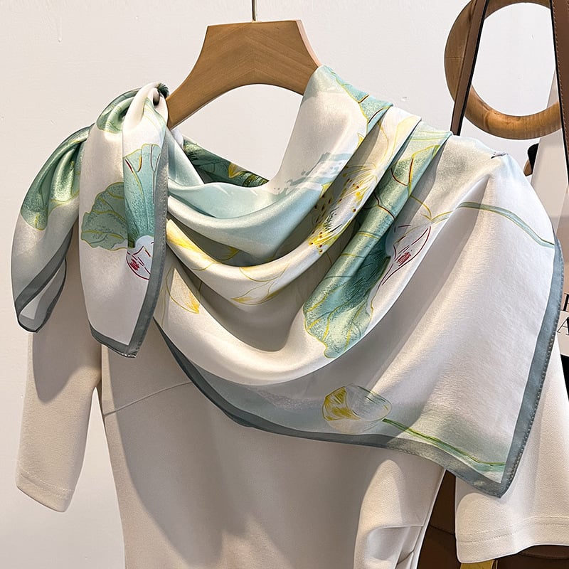 Svileni šal s etničkim otiskom dizajna; 100% svila; warp knitting tkanje; porijeklo Hangzhou
