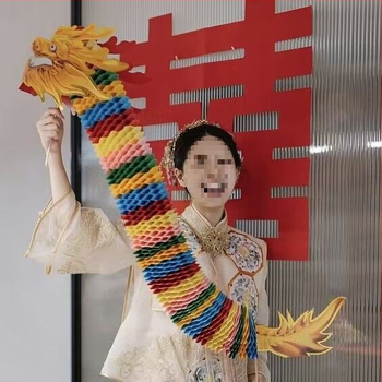 Сватбен фотопродукт: драконова фигура от неръждаема стомана, китайски стил гирлянда дракон с вакуумно окачване за сватбено оформление