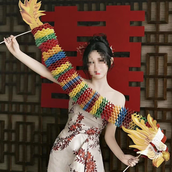 Сватбен фотопродукт: драконова фигура от неръждаема стомана, китайски стил гирлянда дракон с вакуумно окачване за сватбено оформление