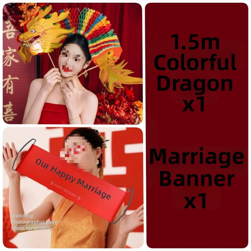 Сватбен фотопродукт: драконова фигура от неръждаема стомана, китайски стил гирлянда дракон с вакуумно окачване за сватбено оформление