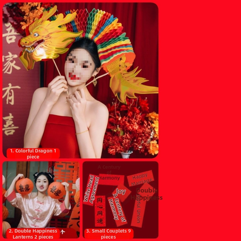 Сватбен фотопродукт: драконова фигура от неръждаема стомана, китайски стил гирлянда дракон с вакуумно окачване за сватбено оформление