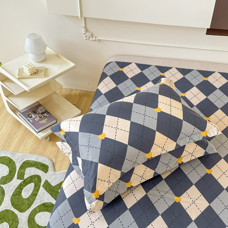 Dviejų pagalvių užvalkalų komplektas iš 100% medvilnės, Twill audinys, reaktinis spausdinimas ir dažymas, pastoralinio stiliaus, 60s audinys, pirmosios klasės kokybė