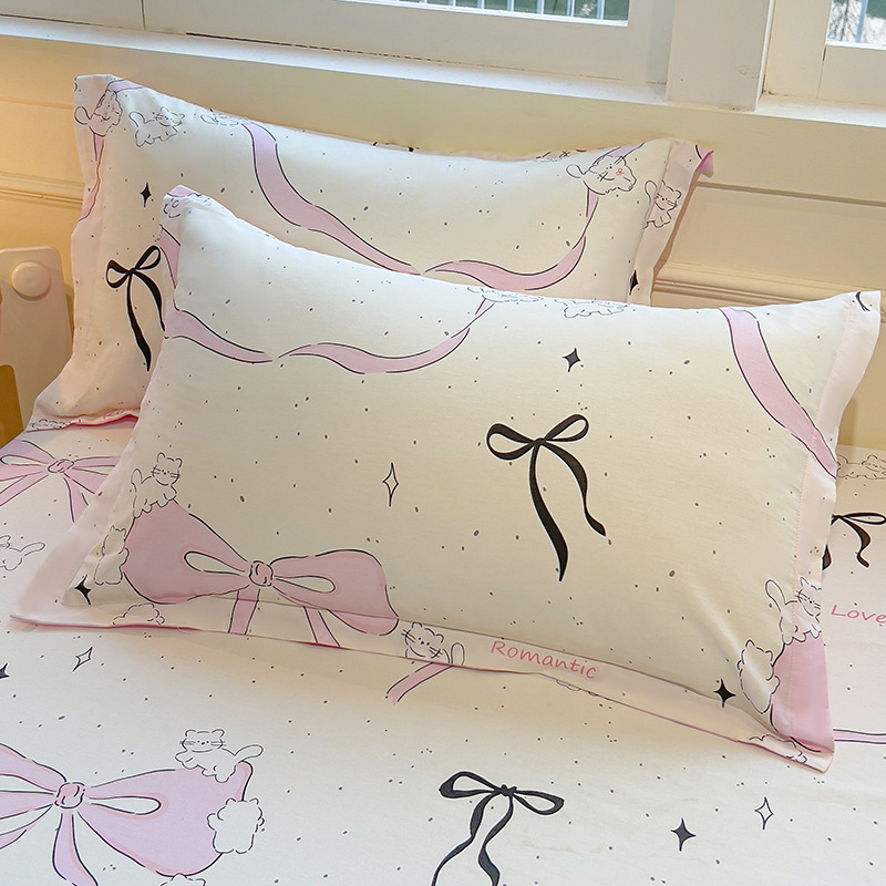 Dviejų pagalvių užvalkalų komplektas iš 100% medvilnės, Twill audinys, reaktinis spausdinimas ir dažymas, pastoralinio stiliaus, 60s audinys, pirmosios klasės kokybė