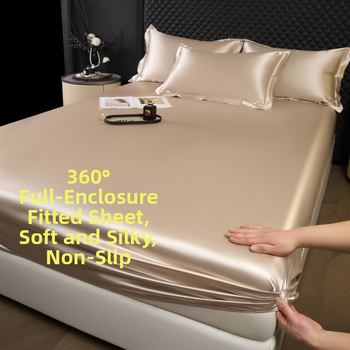 Šilkinė paklota su guma, lygi audinys, reaktyvus dažymas, šiuolaikinis stilius