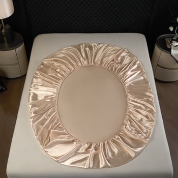 Šilkinė paklota su guma, lygi audinys, reaktyvus dažymas, šiuolaikinis stilius