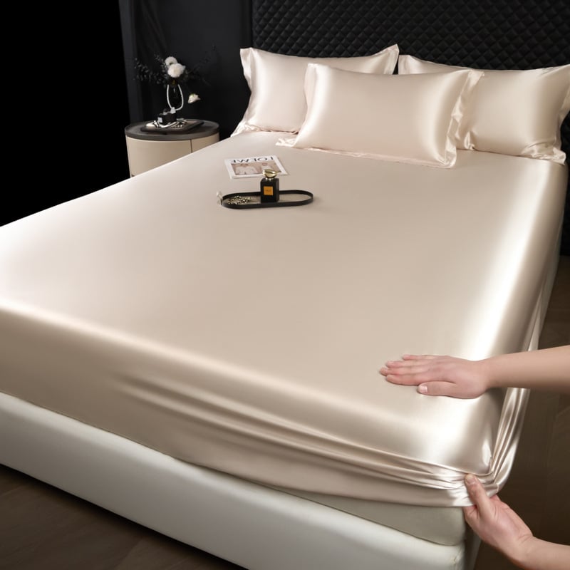 Šilkinė paklota su guma, lygi audinys, reaktyvus dažymas, šiuolaikinis stilius