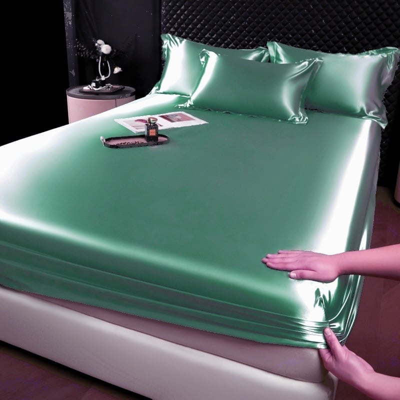 Šilkinė paklota su guma, lygi audinys, reaktyvus dažymas, šiuolaikinis stilius