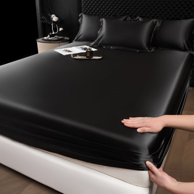 Šilkinė paklota su guma, lygi audinys, reaktyvus dažymas, šiuolaikinis stilius