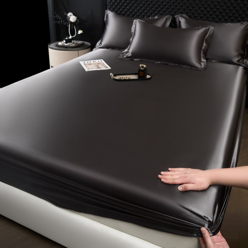 Šilkinė paklota su guma, lygi audinys, reaktyvus dažymas, šiuolaikinis stilius