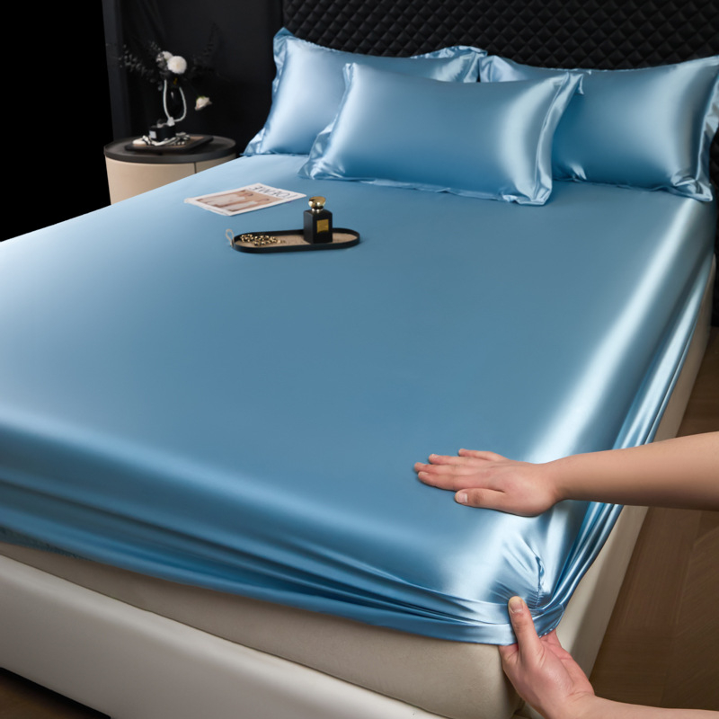 Šilkinė paklota su guma, lygi audinys, reaktyvus dažymas, šiuolaikinis stilius