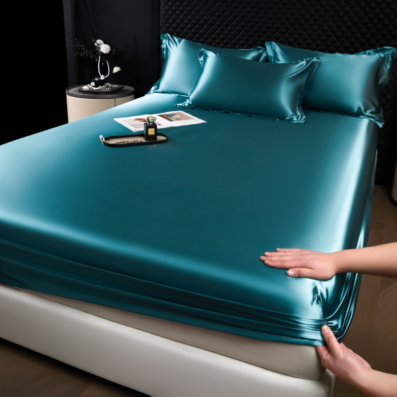 Šilkinė paklota su guma, lygi audinys, reaktyvus dažymas, šiuolaikinis stilius