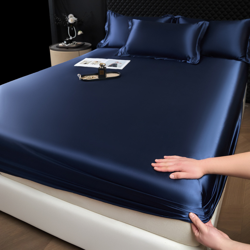 Šilkinė paklota su guma, lygi audinys, reaktyvus dažymas, šiuolaikinis stilius