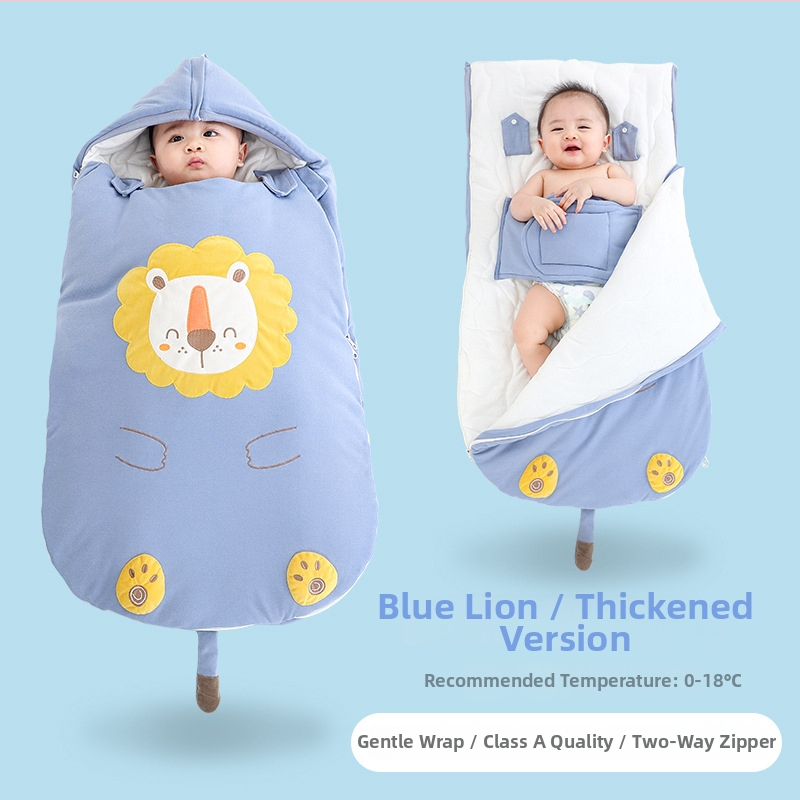 Kūdikių miego maišelis, storintas rudens–žiemos sezonui, voko formos, pastovi temperatūros funkcija, tinkamas 0–3 metų vaikams
