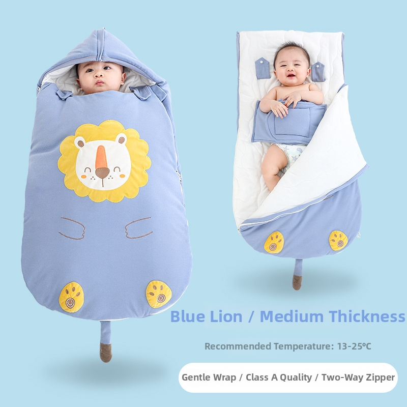Kūdikių miego maišelis, storintas rudens–žiemos sezonui, voko formos, pastovi temperatūros funkcija, tinkamas 0–3 metų vaikams