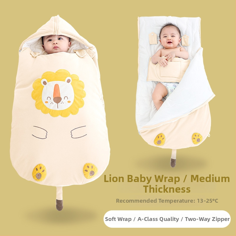 Kūdikių miego maišelis, storintas rudens–žiemos sezonui, voko formos, pastovi temperatūros funkcija, tinkamas 0–3 metų vaikams