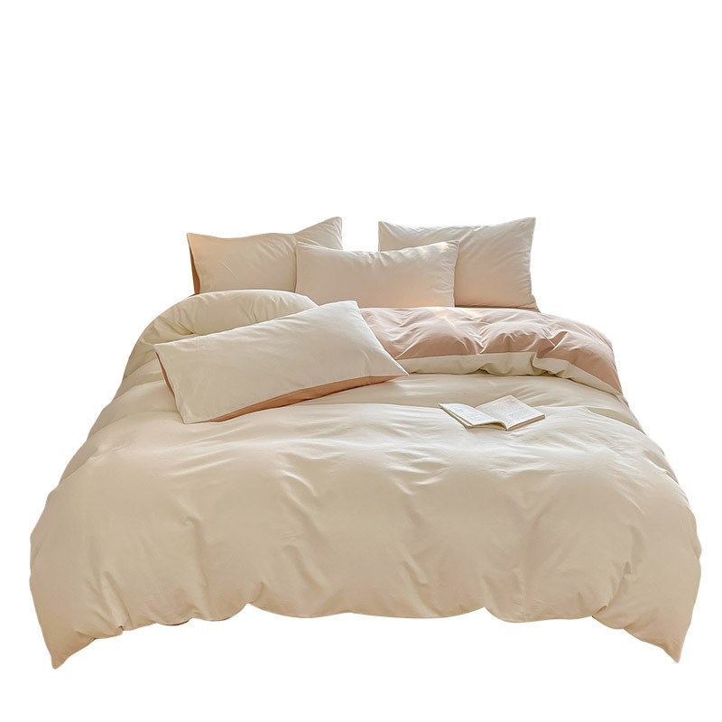 Keturių dalių patalynės komplektas: plaunama medvilnė, reaktyvus spausdinimas, šukotas audinys, svoris 1000–1499 g