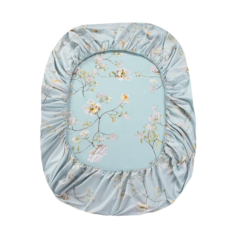 Lova užvalkalas iš bambuko pluošto, augalų ir gėlių raštas, reaktyvus spausdinimas ir dažymas, audinys: Kitos